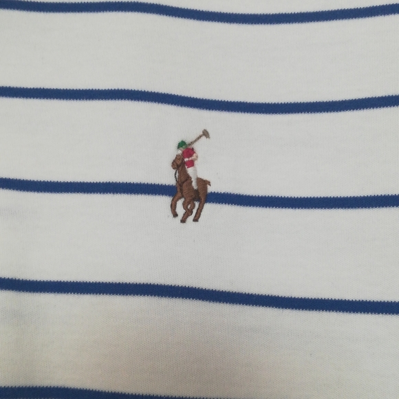SOLD Polo Ralph Lauren Pima Soft Touch Striped Polo Shirt Men's Size M - Picture 3 of 6